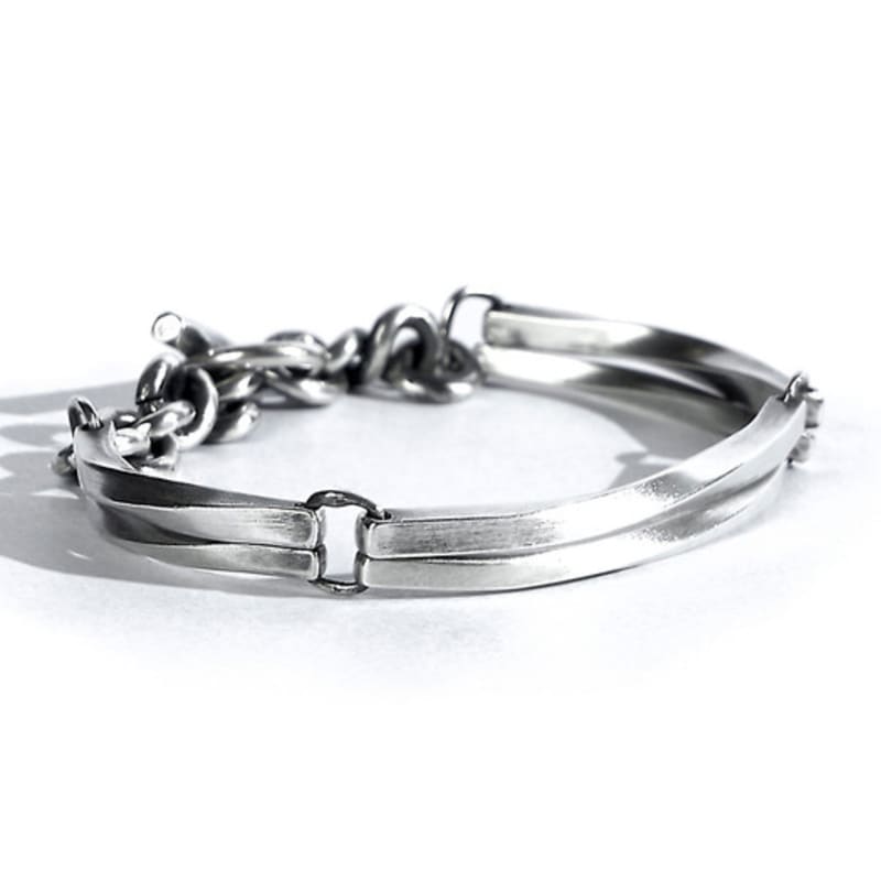 SEWNSWEN GEWOBEN SWEN SILBER DOPPEL DÜNNLINIG VERDREHTES Armband