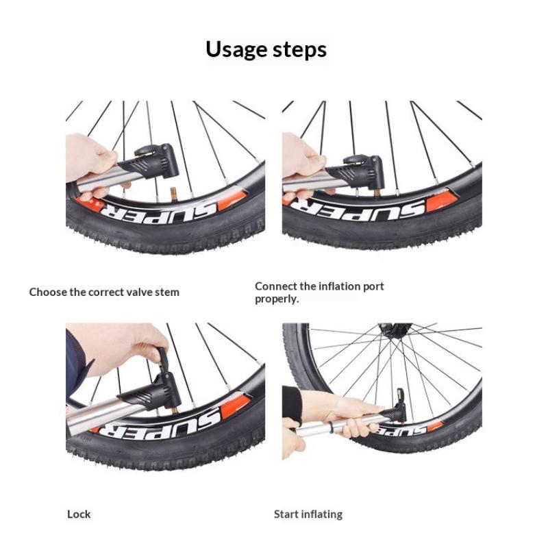 Tragbare Mini-Fahrradpumpe mit Halterung Hand-Fahrrad Mountainbike Luftpumpe Fahrradreifenfüller Fahrradteile
