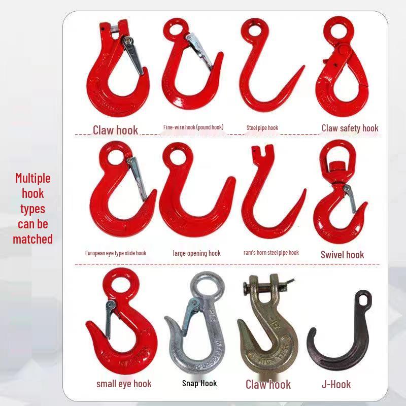 Lifting Chain Sling Set with Four Legs and Two Hooks - Grade 80 Manganese Steel Rigging