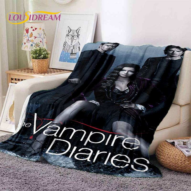 3D Latest The Vampire Diaries Damon Salvatore Soft Flannel Blankets,Throw Blanket Comfortable Blanket for Beds Sofa Home Bedroom