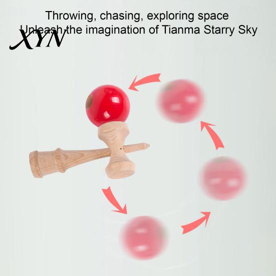 Educational Sports Equipment Solid Wood Kendama Ball Catch Toy, Professional Balance Durable Grip Classic Skill Kids Wooden Toy Game, Hand Eye
