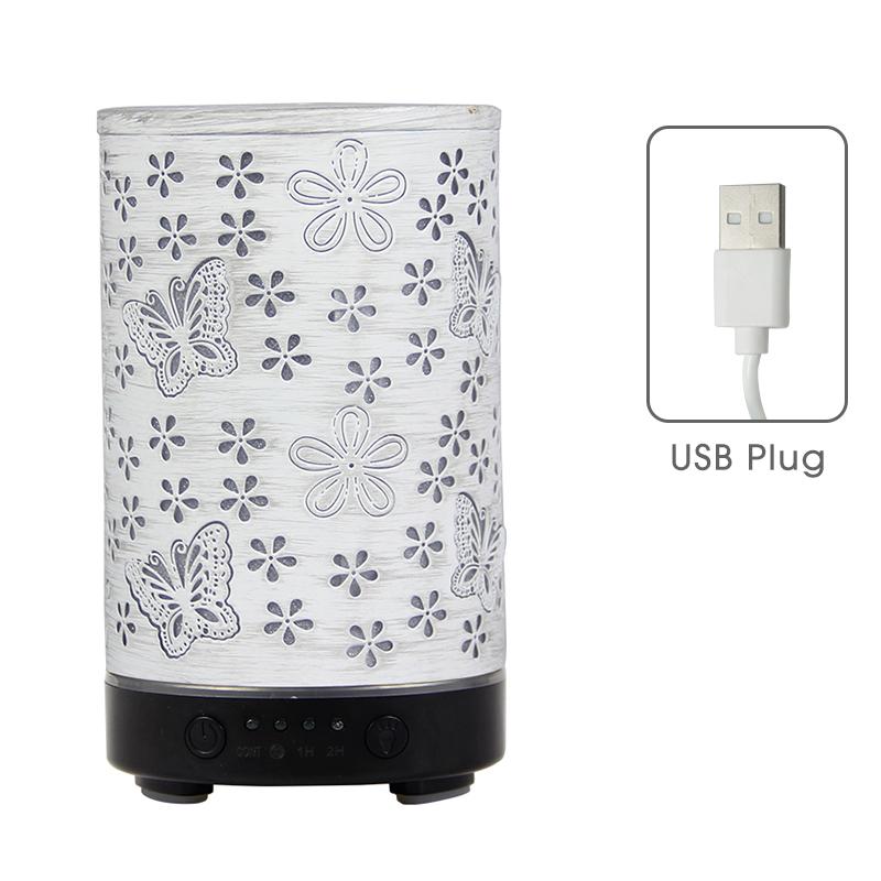 Desktop Decorative Lamp & Essential Oil Diffuser USB Ultrasonic Air Humidifier with LED Night Light Ambiance Lamp for Bedroom
