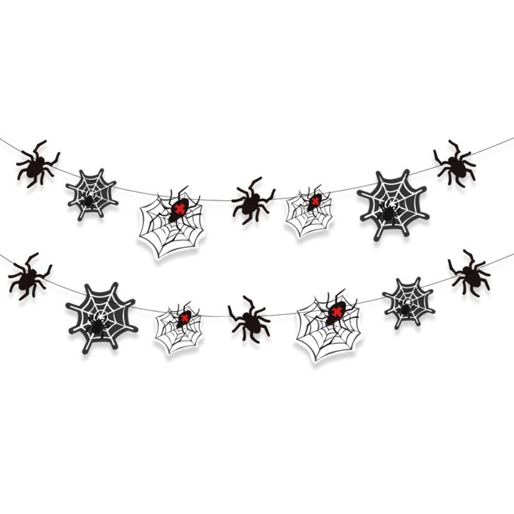Black Halloween Spider Banner Scary Happy Halloween Decoration  Halloween Party