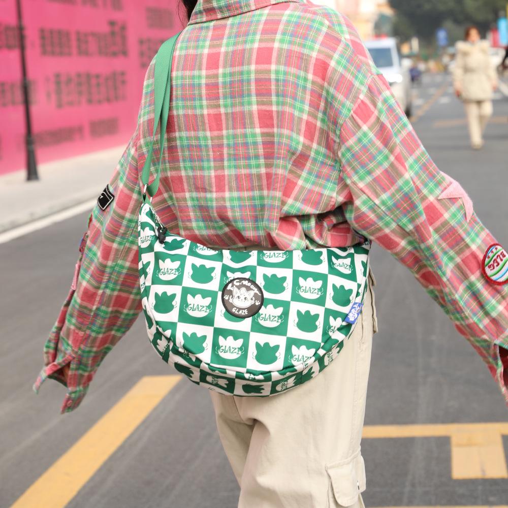 Spring large-capacity nylon dumpling bag women's messenger bag men's urban sports cycling bag shoulder bag
