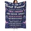 Comfortable flannel blanket  the perfect gift for your best friend Best Friends Day soft and warm suitable for sofas beds