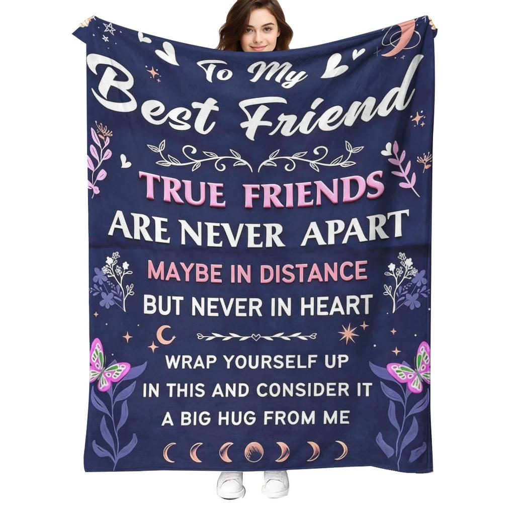 Comfortable flannel blanket the perfect gift for your best friend Best Friends Day soft and warm suitable for sofas beds