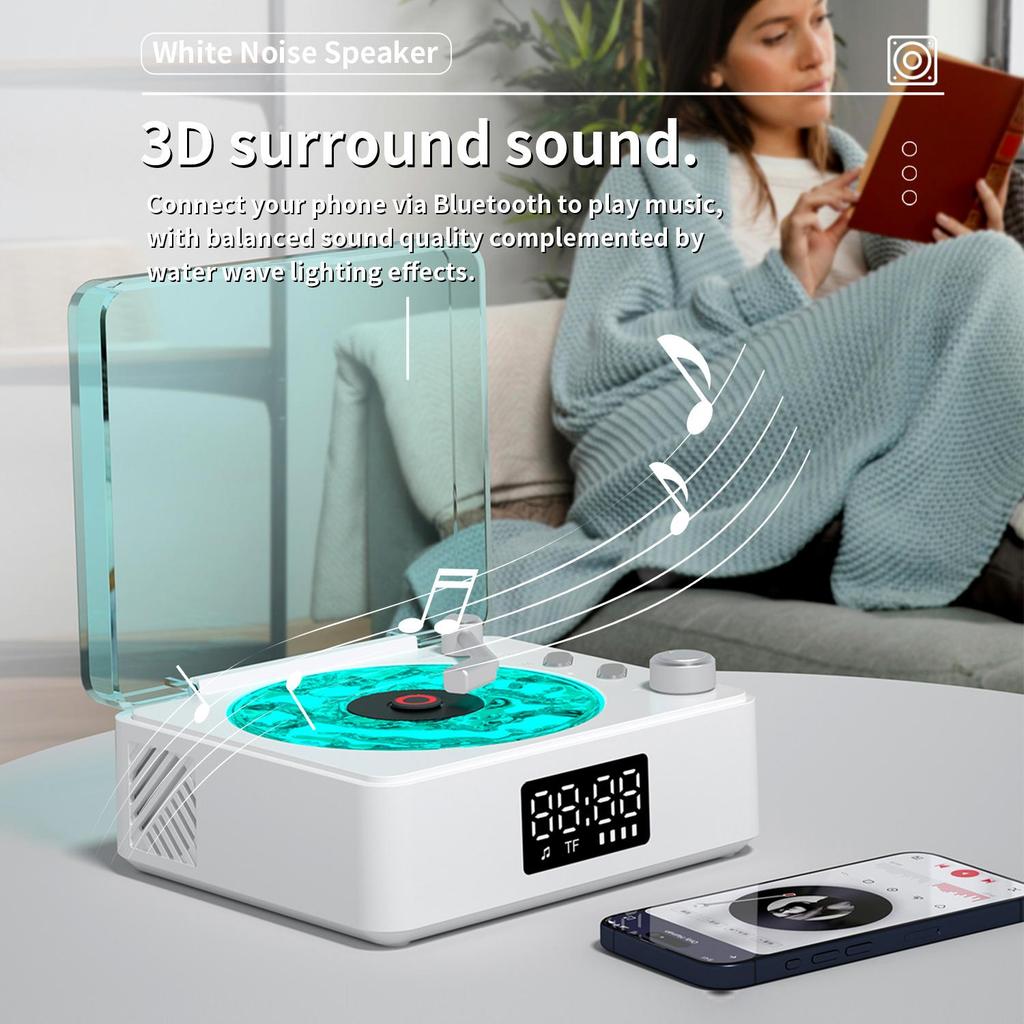 Mini Retro White Noise Bluetooth Speaker Portable Vintage Sleep Aid Bluetooth Speaker Subwoofer With RGB Light Support TF Card