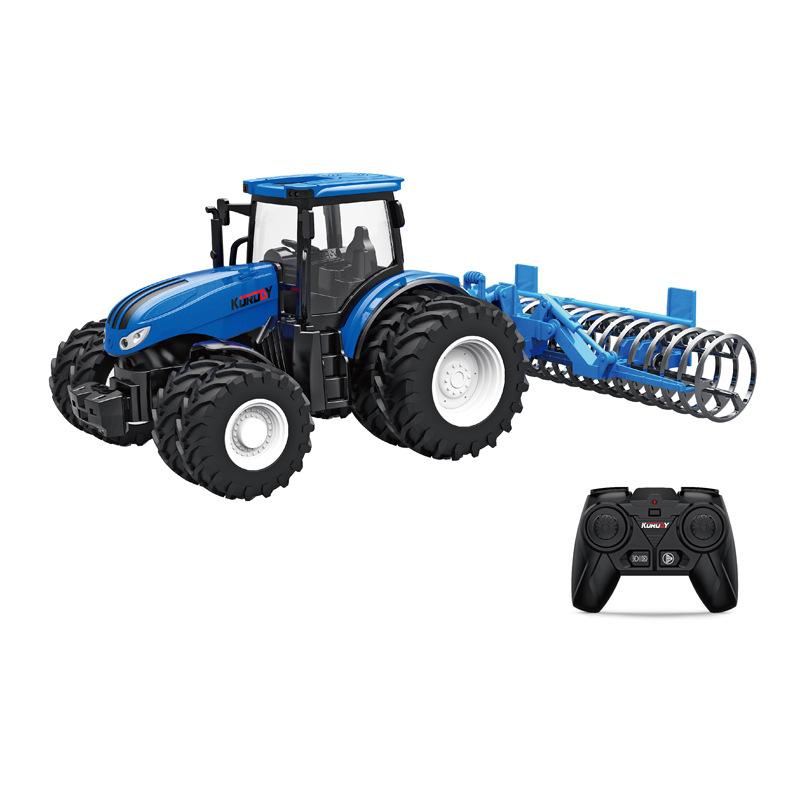 Alloy Remote Control Farmer Tractor Simulation Engineering Vehicle Electric Toy Farm Transport Vehicle 2.4G Remote Contro Vehicl