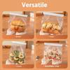 10Pcs Thickened Transparent Baking Packaging Bread Bag Self-Standing Or-Aped Roll Bag Iron Wire Used Bag For Kitchen Cooking