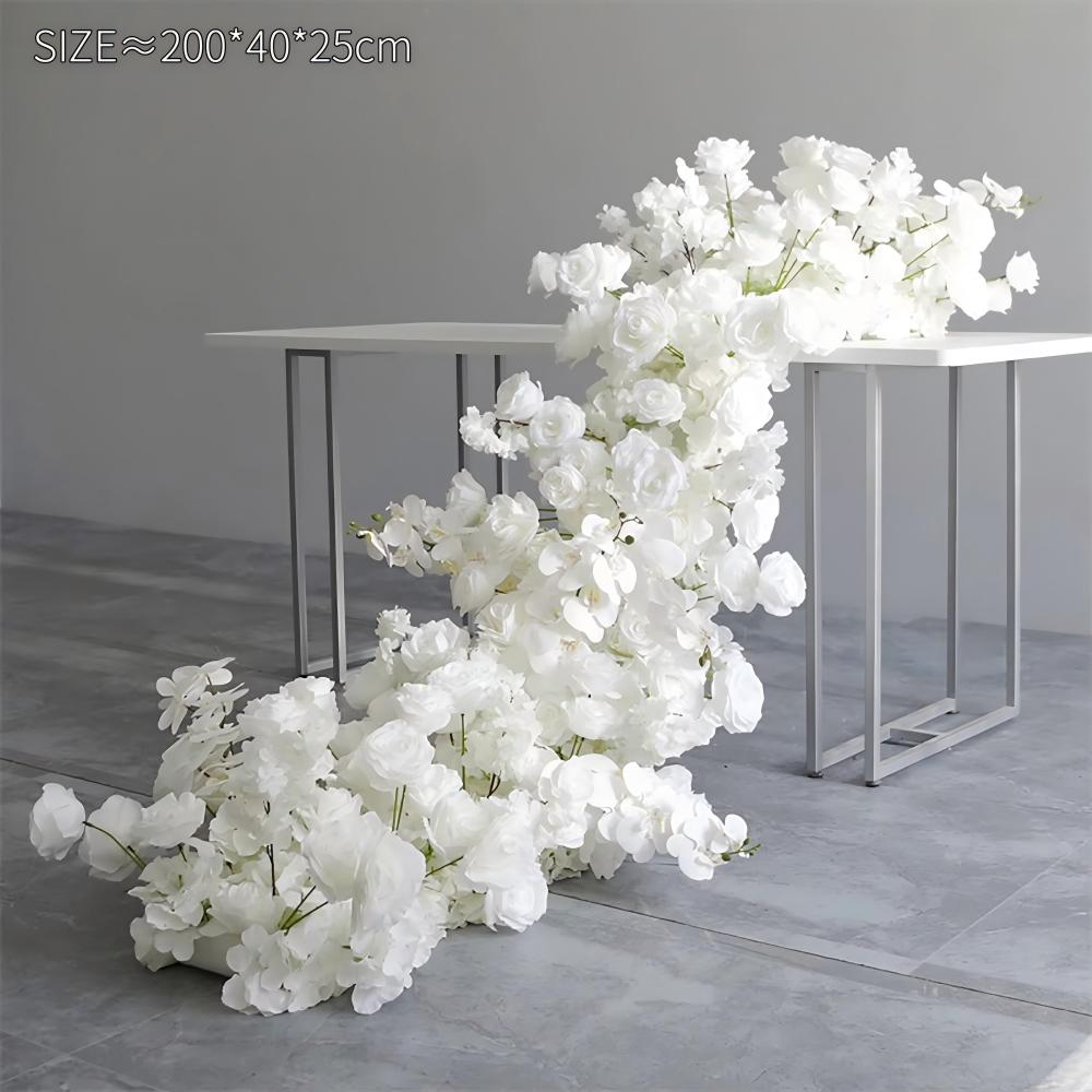 

Uflower Artficial Flower Row Runner Wedding Arch Backdrop Decor Table Centerpiece Floor Road Event Prop Flower Arrangement 50x30cm
