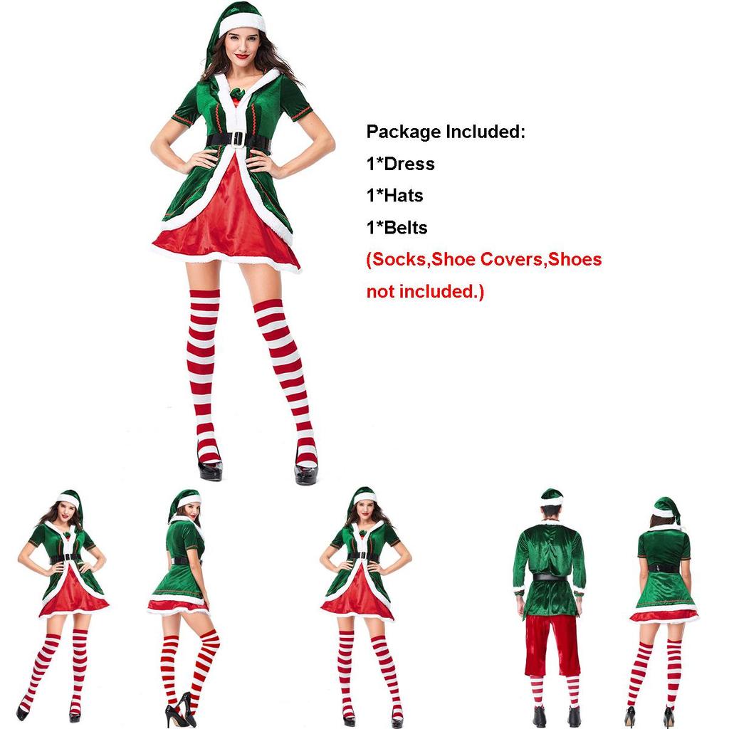 High Quality Elf Cosplay Outfit For Couples Ideal For Christmas Celebrations