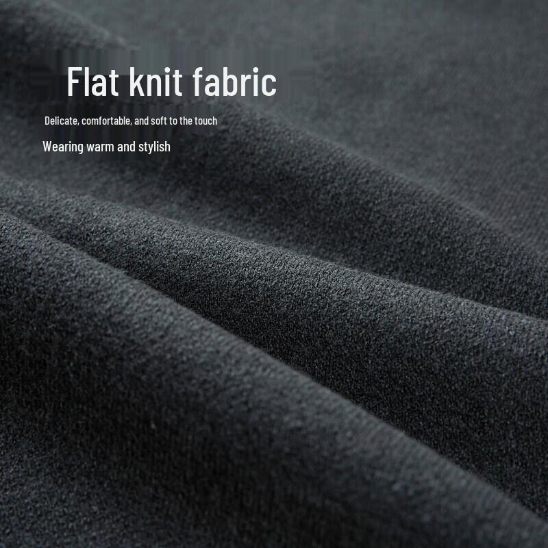 HLA Men's Solid Color Long Sleeve Faux Two-Piece Knit Sweater