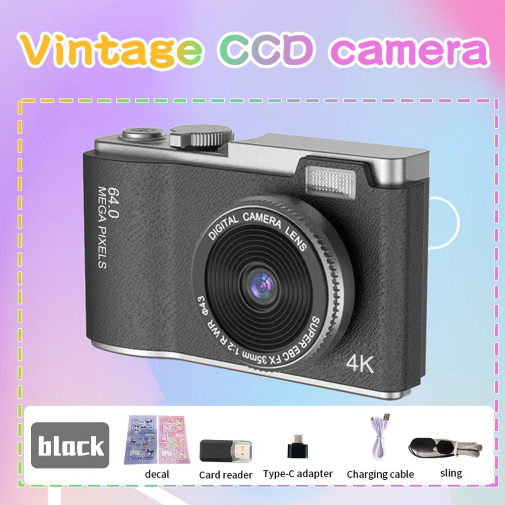 4K Digital Camera 64MP Children Camcorder With Anti-Shake 16x Zoom Compact Cameras 1080P Cameras For Beginner Photography