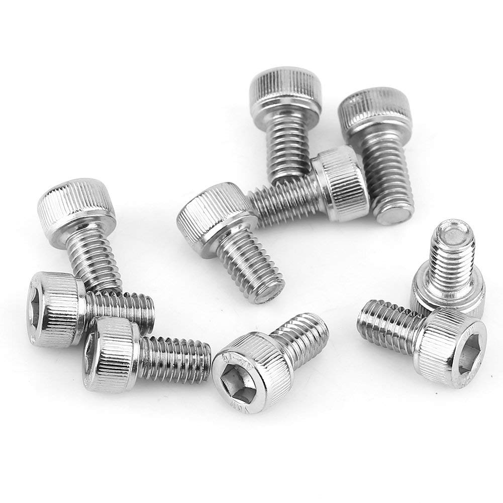 120Pcs M6 Stainless Steel Hex Socket Head Cap Bolts Screws Nuts Washers Assortment Kit Used In The Home and Office Appliance