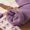 Women's Autumn and Winter Thickened Socks Warmth Purple Heart-shaped Breathable Floor Socks