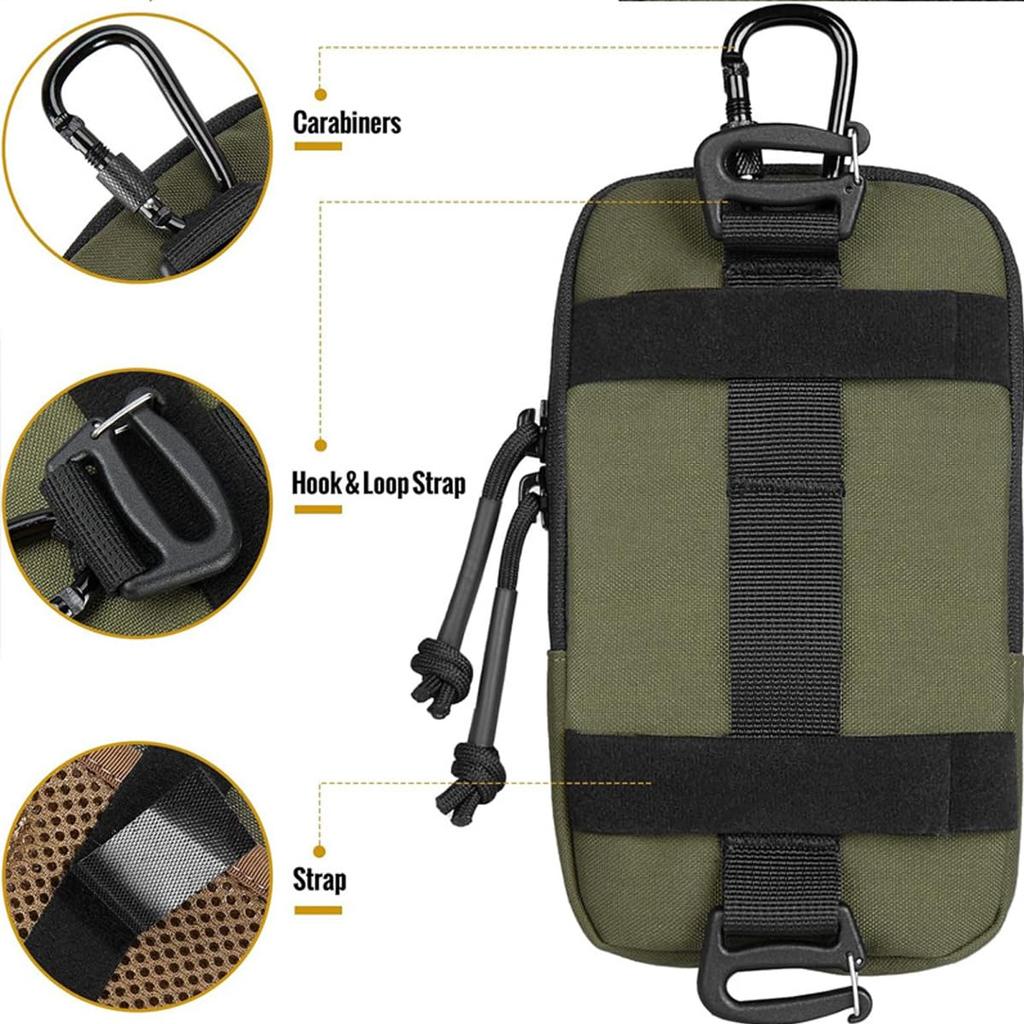 HOUSON Tactical Molle EDC Small EDC Tool Cell Phone Tool Holder Bag for and Camping Pouch, Bag, Bag, Organizer, Sports, Hiking,