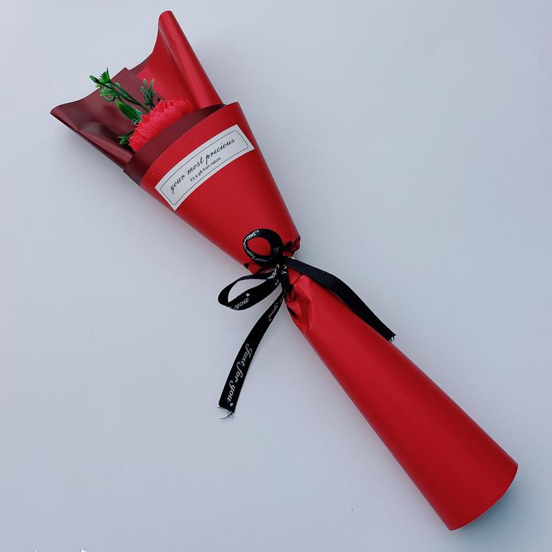 Qixi Valentine's Day Single Rose Soap Flower Bouquet Simulation Carnation Mother's Day Gift Teacher's Day