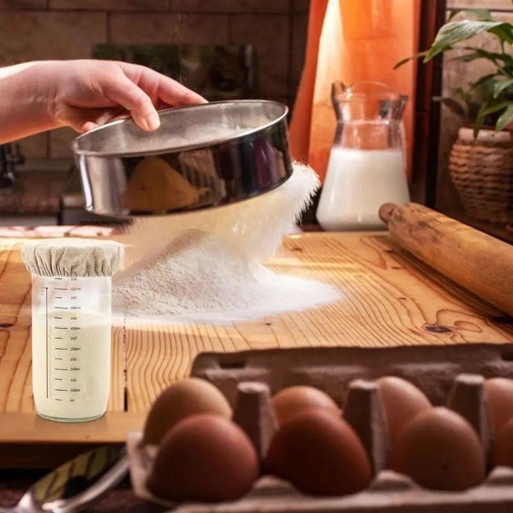 24Oz 34Oz Sourdough Starter Jar Kit Heat Resistant Sour Dough Starter Culture Jars Cereals