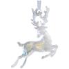 Christmas Tree Hanging Ornaments Acrylic Material Clear Colorful Decorations with Reindeer and Carriage Shapes for Seasonal Use