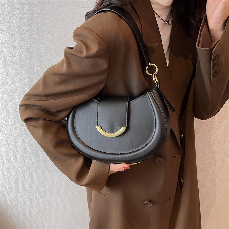 Saddle Shoulder Bags For Women 2026 New Small Women Underarm Bag High Quality Leather Women's Crossbody Bags Handbags And Purses