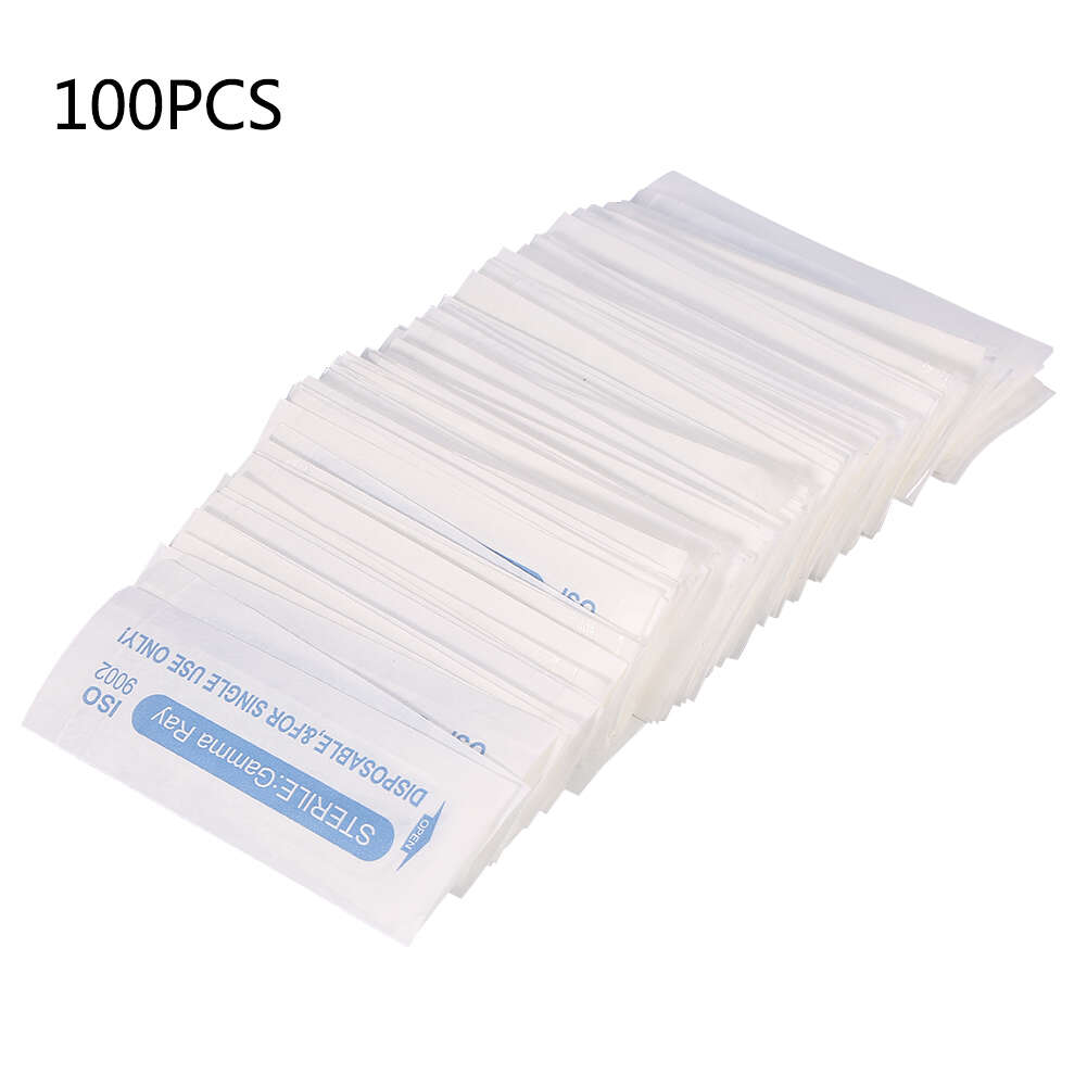 100Pcs/Set Eyebrow Tattoo Manual Microblading Permanent Makeup Sterile Needle 12 Pin Blade