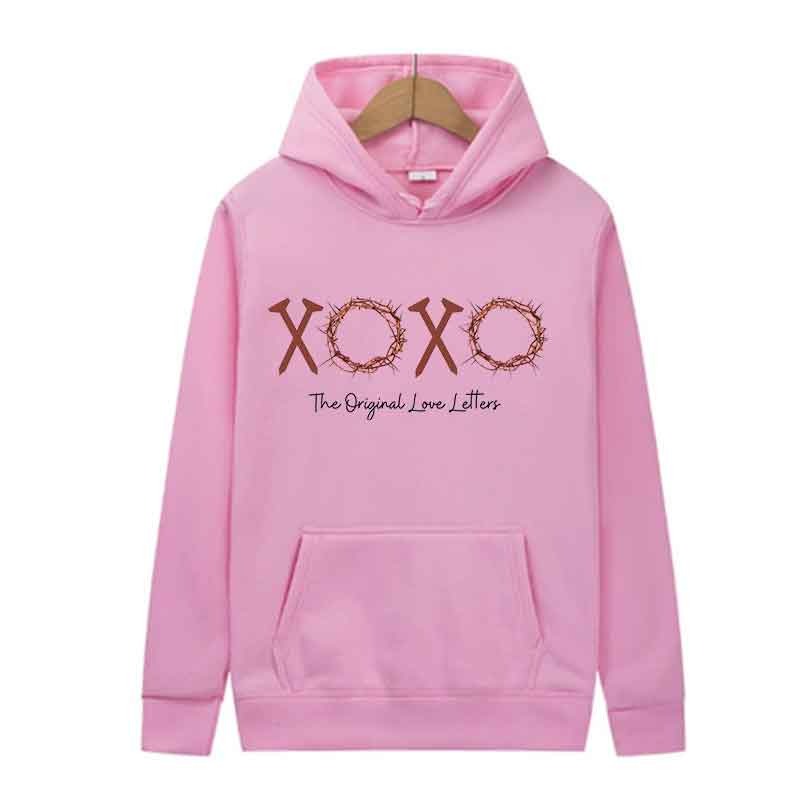 Polyester fleece Hooded Pullover Street Trends Casual Hooded Shirt Fashion Unisex Sports Clothing letter pattern Men Women Top