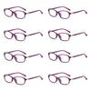 1/8PCS +100 To +400 Anti-Blue Light Reading Glasses Women Fashion Frame Presbyopia Glasses With Grade