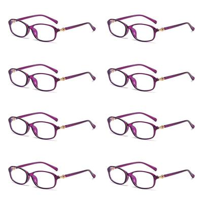 1/8PCS +100 To +400 Anti-Blue Light Reading Glasses Women Fashion Frame Presbyopia Glasses With Grade