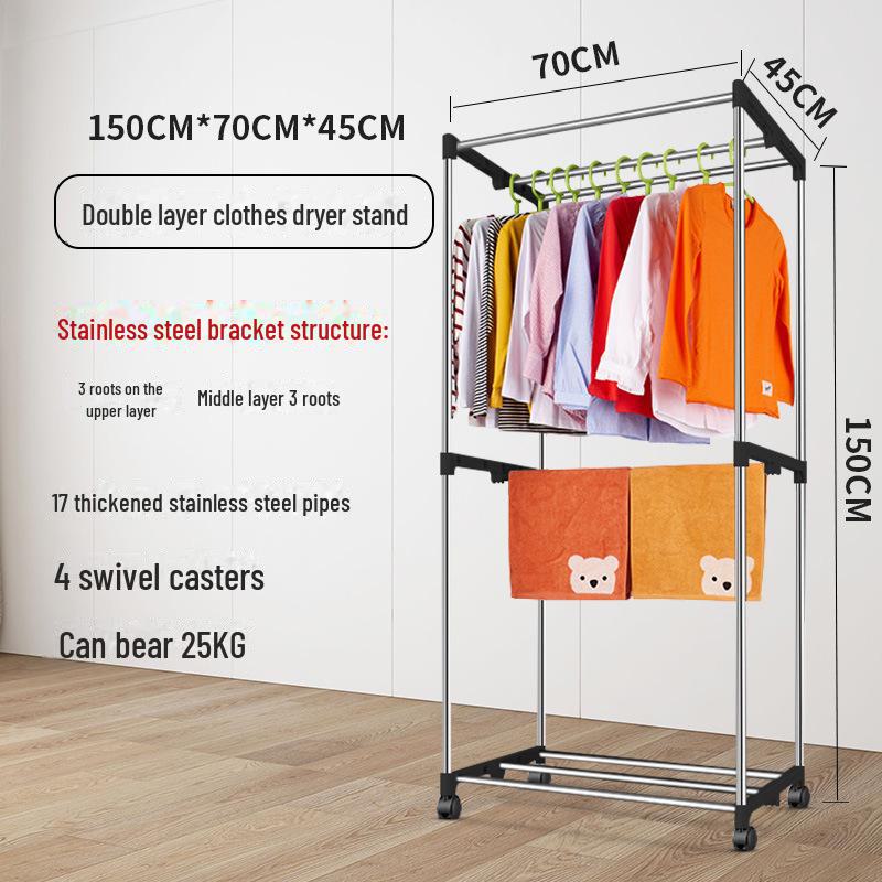 900W/1200W Clothes Dryer with Remote Control and Warm Air Accessories