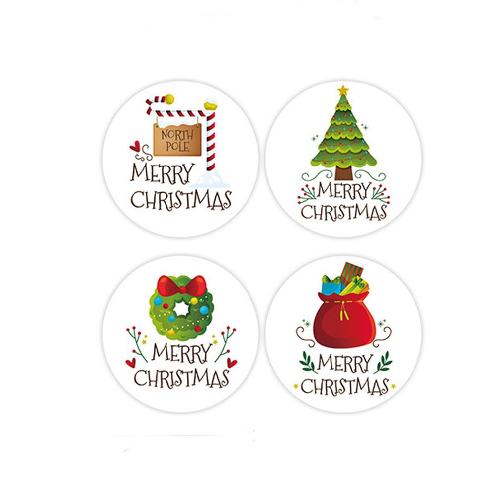 100-500Pcs White High-Standard Merry Superior-Grade Christmas Sticker Premium-Quality Holiday Premium-Quality Party Fresh-From-Factory