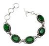 Green Garnet Gemstone Silver Plated Handmade Bracelet Jewelry BR 26