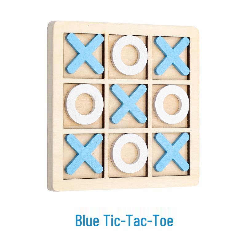 XO Wooden Chess and Tic-Tac-Toe Set: Double Player, Parent-Child Educational Toy for Kindergarten.