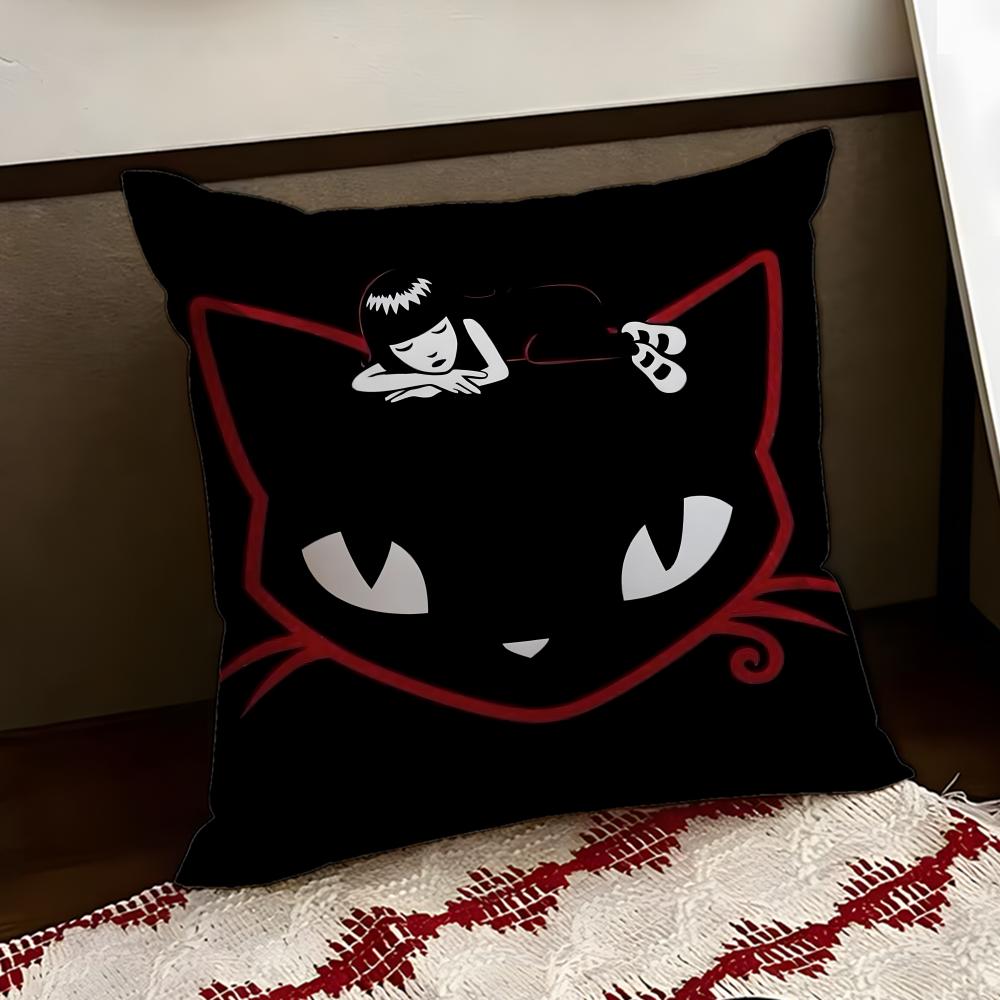 Anime EEmily the Cool Strang Cushion Cover Reversible Soft Durable Pillow Cover Home  Car MultiScene Use for Daily Comfort