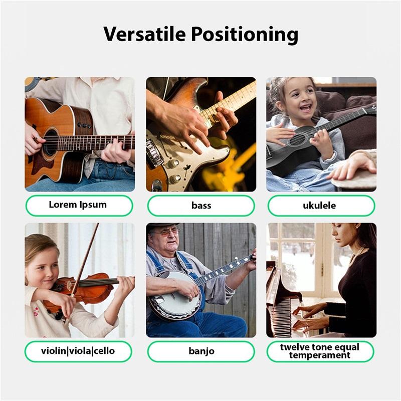 Meideal Guitar Tuner Clip On with Beat Function Portable Guitar Tuner Rotating Clip for Chromatic Guitar Bass Violin Ukulele