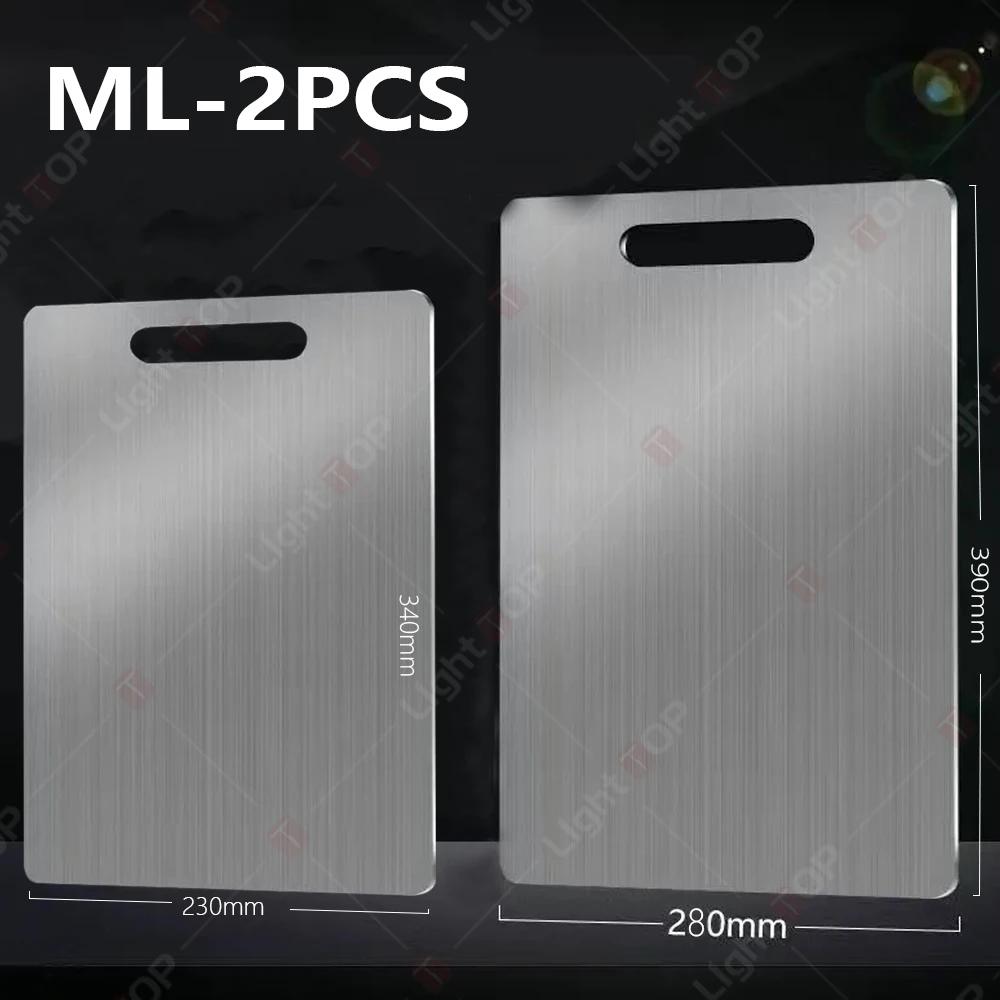 Stainless Steel Cutting Board for Kitchen Cooking Cutting Boards Portable Fruit Meat Chopping Double-Sided Cutting Board