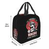 Rockabilly Music Rock N Roll Bikers Skull Rockers Psychobilly Thermal Insulated Lunch Bag Women Portable Lunch Tote Food Box