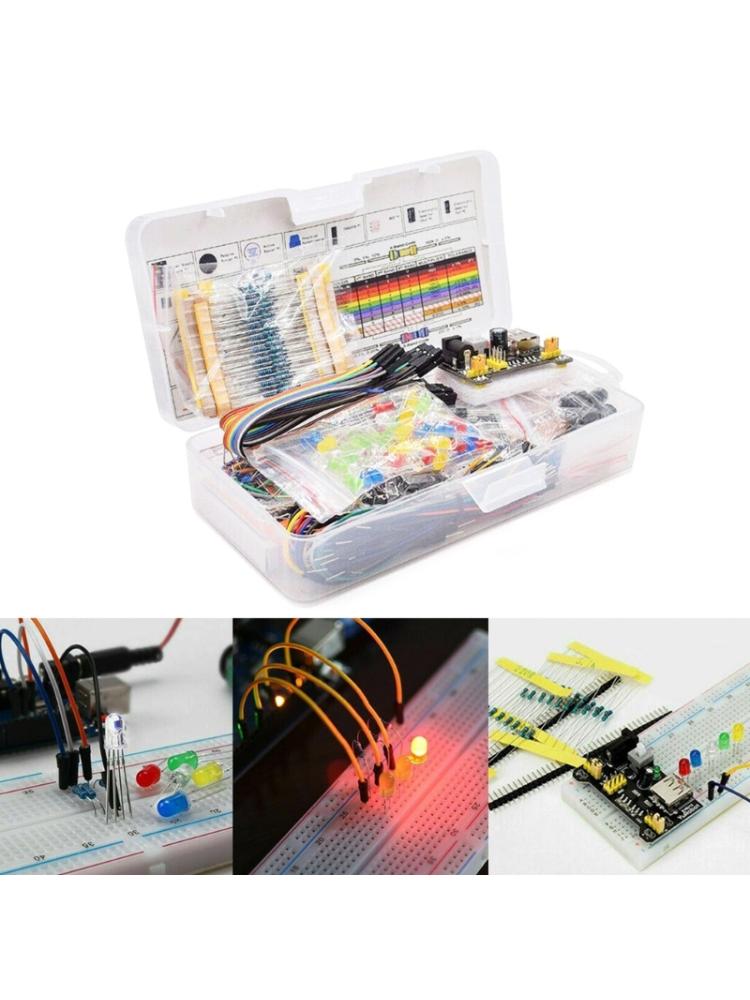 Electronic Starter Kit Comprehensive  Electronics Package 830 Hole Breadboard Learn with Tutorial and Components