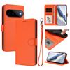 Wallet Case for Pixel - Leather/PU, Orange, With Lanyard
