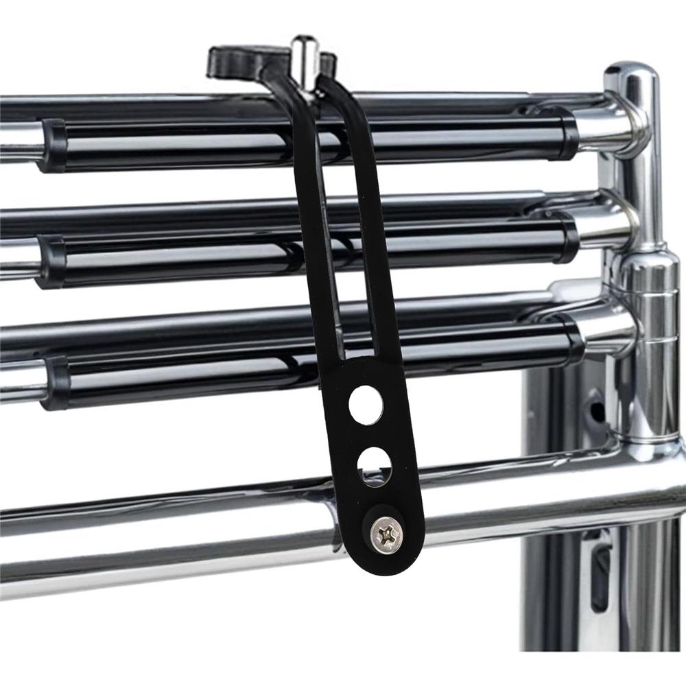 Curea Telescopică Scară Barcă, Grad Marin, Reținere Sigură, Bandă de Blocare din Cauciuc cu 3 Găuri de Montare Reglabile pentru Scară cu 2 Trepte, 3 Trepte sau 4 Trepte