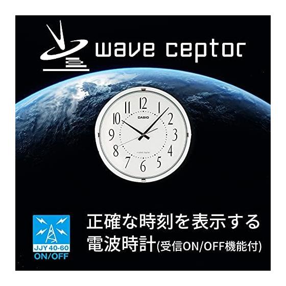 CASIO Wall Clock, Wall Clock, Radio Clock, Function, Step Second Hand, White, Analog IQ-1006J-7JF
