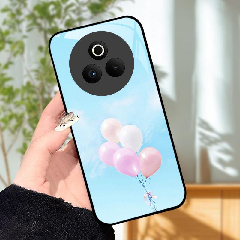 Tempered Glass Phone Case For OPPO Realme P3 Pro 5G Funda Shockproof Hard PC Shell Back Cover For Realme P3Pro RMX5032 Coque