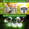 Solar Hanging Lights, Christmas Decoration Lights with Multi-Color Changing Cracked Glass Hanging Ball Outdoor Lights Waterproof