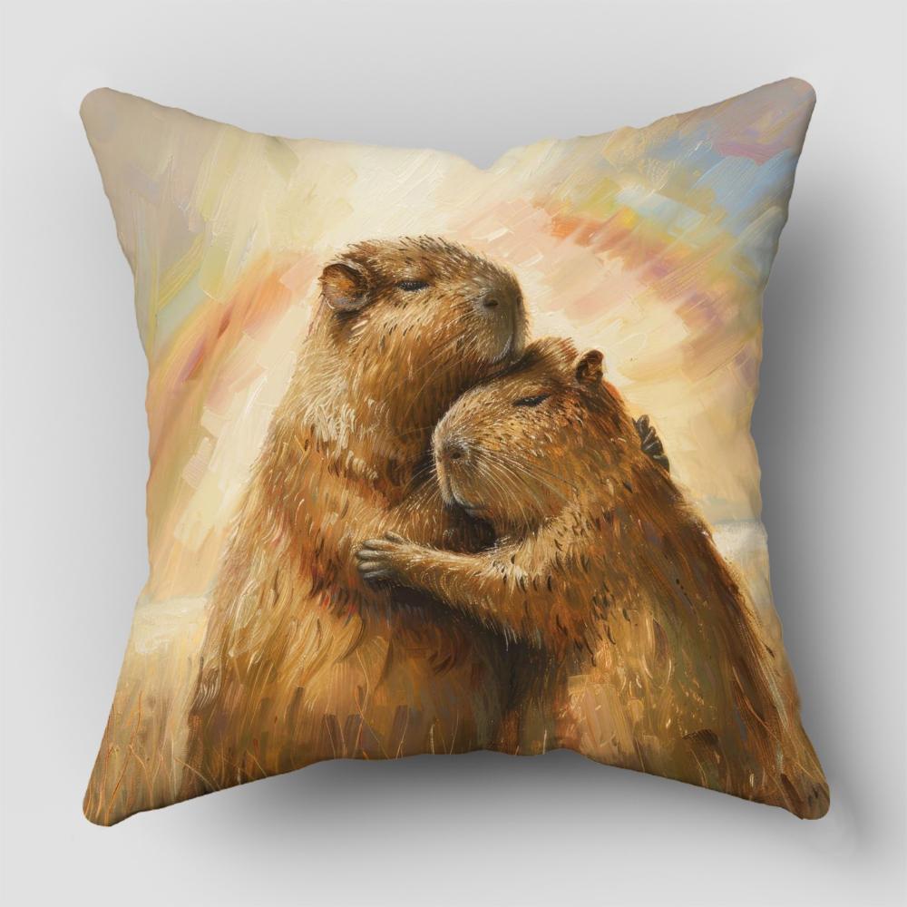 1Pc Capybara Animals Pillow Case For Home Decorative Pillows Cover Invisible Zippered Throw Pillowcases 8.23