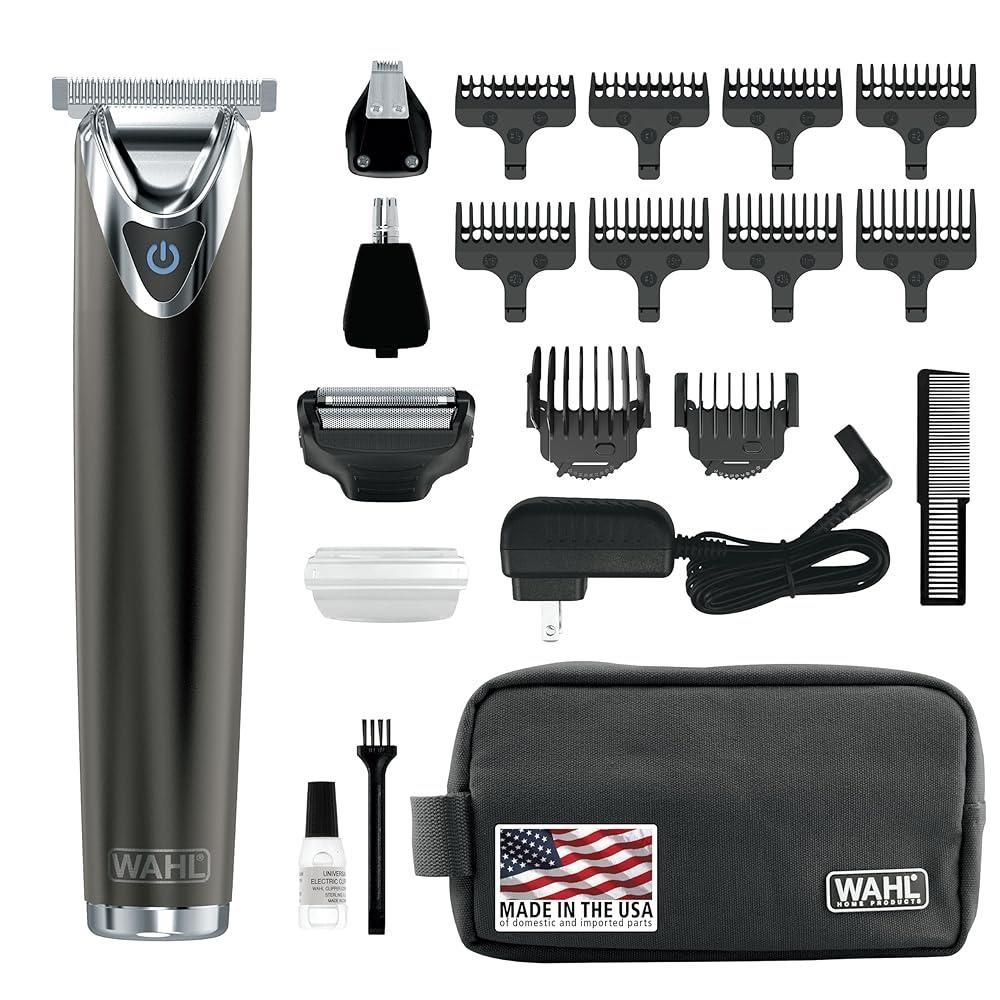 

Триммер для бороды Wahl для мужчин из нержавеющей стали Li-Ion 2.0+ Slate, 1 шт.