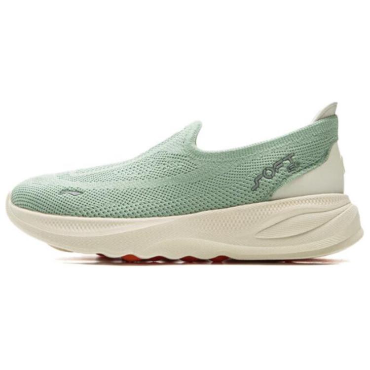 

new LiNing SOFT GO 2 Anti-Slip And Wear-Resistant Height Increasing Low-Top Casual Shoes Women s Tallow Green 38