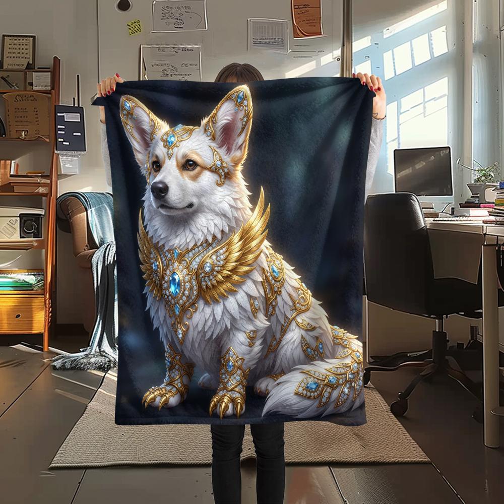 Gorgeous gemstone cat dog Print Flannel Blanket,High quality Comfortable for All Seasons,Home Decor,Warmth and Comfort,Perfect for Christmas Gifts