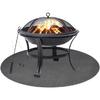 Fire Pit Mat,Bonfires,Lawn,Patio,Chiminea,Deck Defender,Under Grill Mat,BBQ Mat,Heat Shield,Fire Resistant Pad for Outdoors (58 Inch Round)
