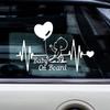 2PC Baby On Board Sticker -7.87"x5.12"- Heartbeat Balloon Decoration for Car Window, Rear Windshield, Bumper, Auto Safety Caution Warning Decor