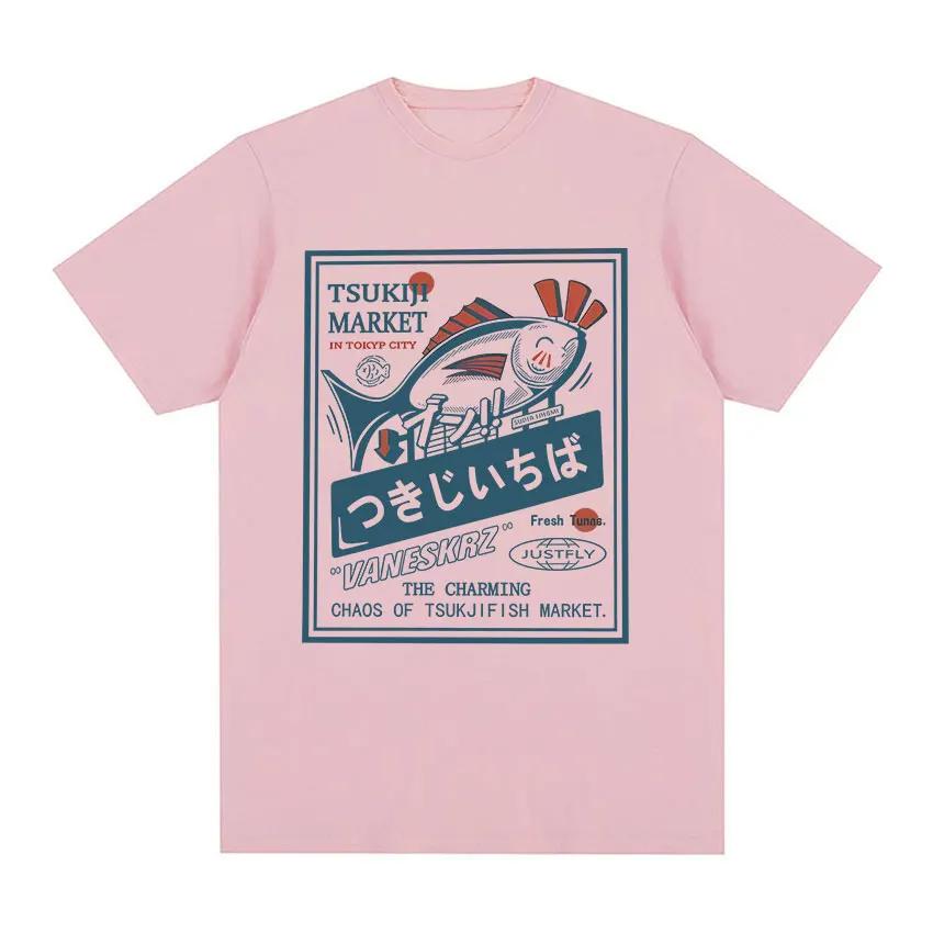 

Hip Hop Streetwear Harajuku Tshirt Japanse Kanji Fish Print Tshirt 2021 Mannen Katoen Casual Korte Mouw Tshirt Japan Anime 4XL