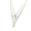 Les Trésors De Lily [N4088] - Collier sautoir 'Scarlett' blanc doré (3 rangs)